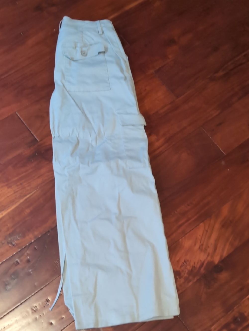 Efikted Light Gray Wide Leg Cargo Pants